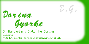 dorina gyorke business card